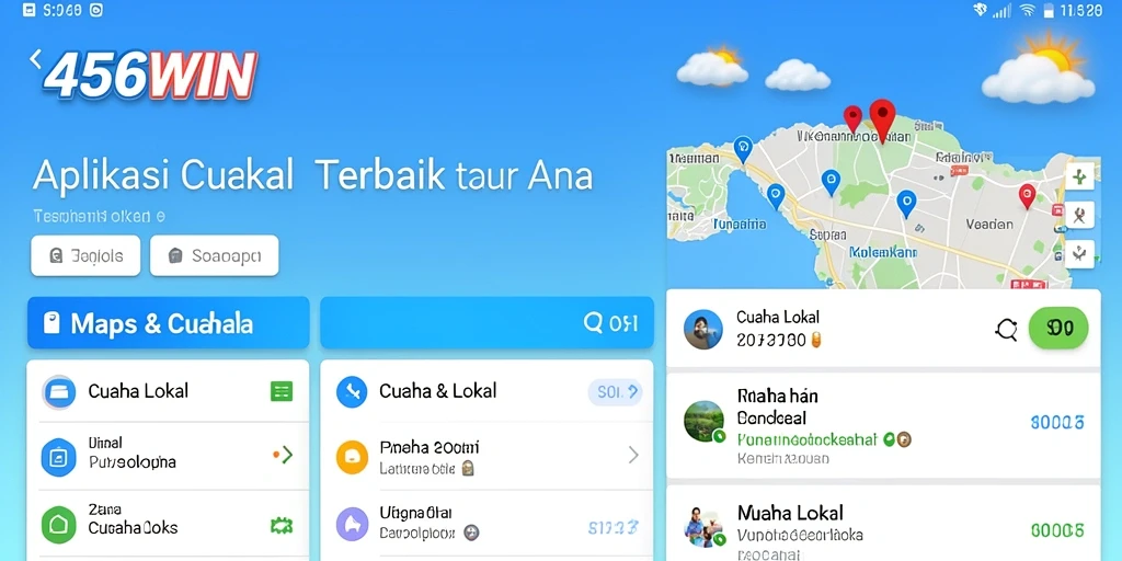 Tampilan antarmuka aplikasi Cuaca Lokal 456WIN yang informatif.