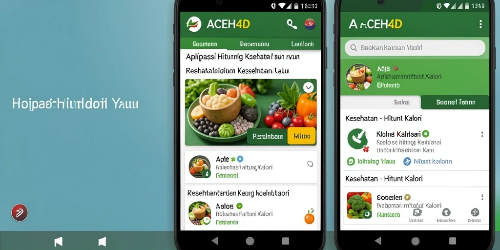 Antarmuka pengguna ACEH4D yang intuitif dan mudah digunakan untuk menghitung kalori.
