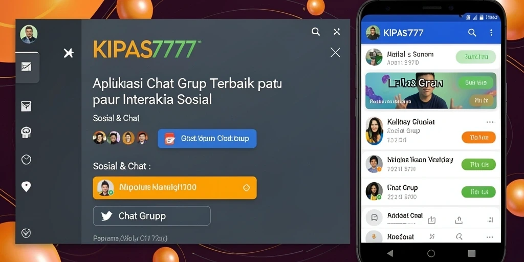 Tampilan antarmuka utama KIPAS777 yang menarik untuk Chat Grup.