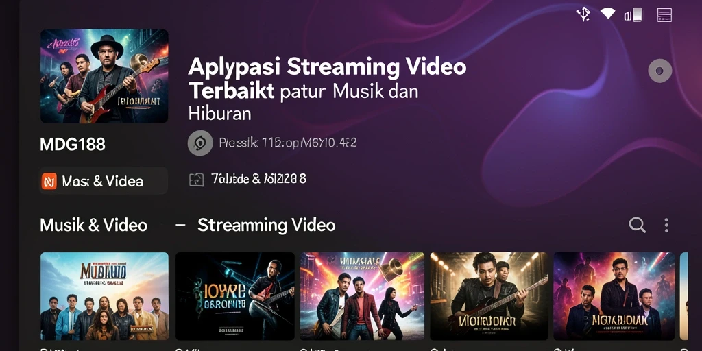 Antarmuka MDG188 yang sederhana dan fungsional untuk streaming video.