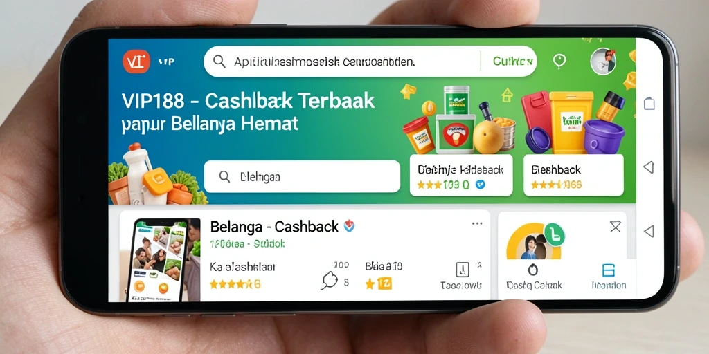 Tampilan antarmuka VIP188 yang menarik untuk fitur Cashback.
